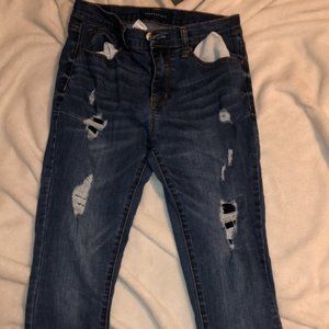 Dark Blue Ripped Aeropostale Skinny Jeans